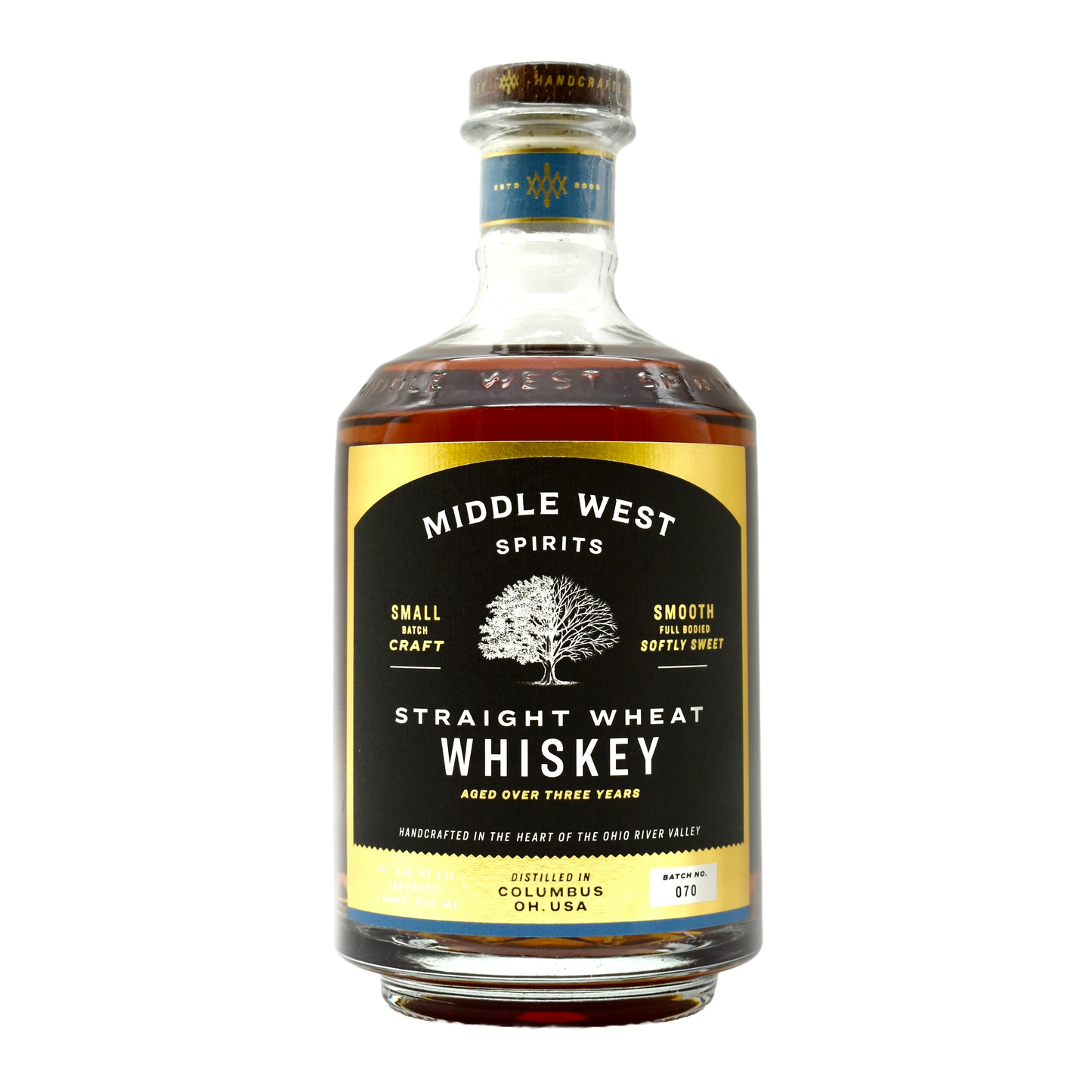 Middle West Straight Wheat Whiskey 750ml