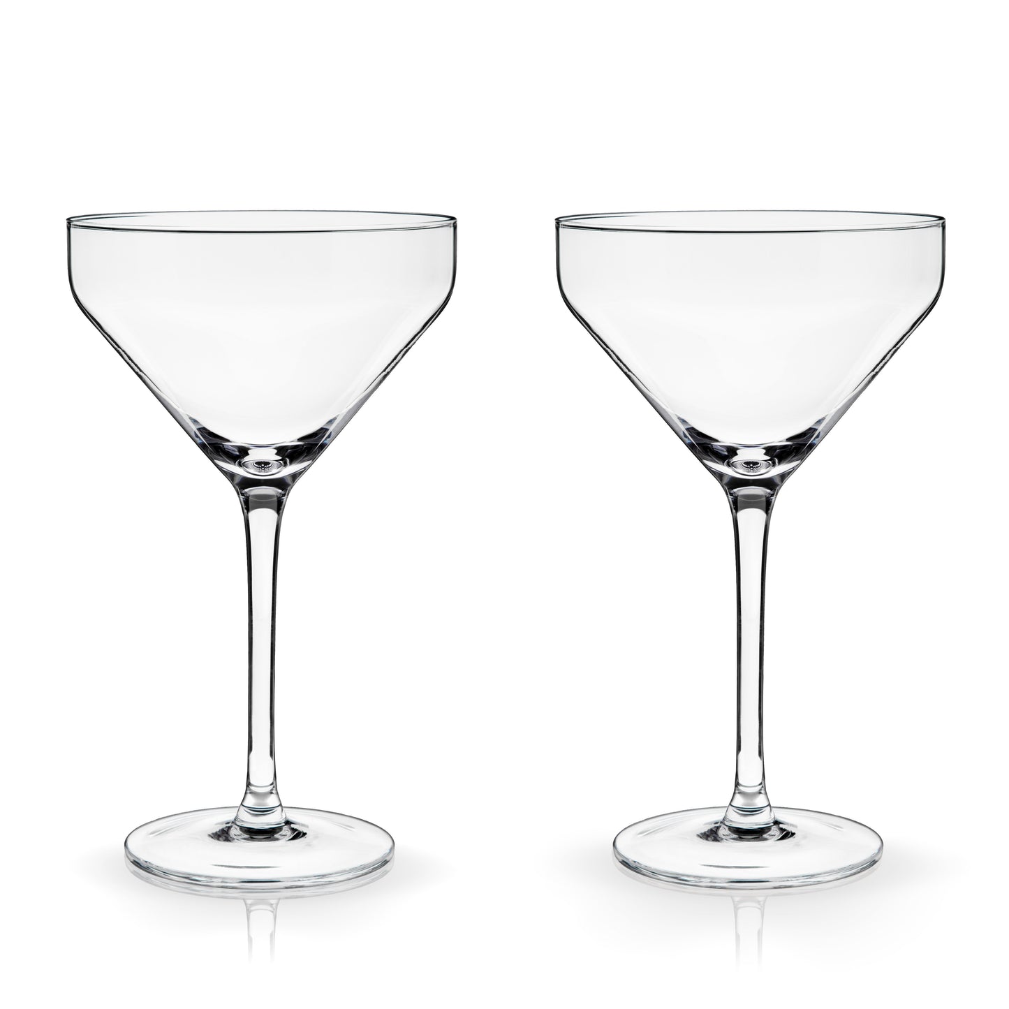 Raye Crystal Angled Martini Glasses, Set of 2