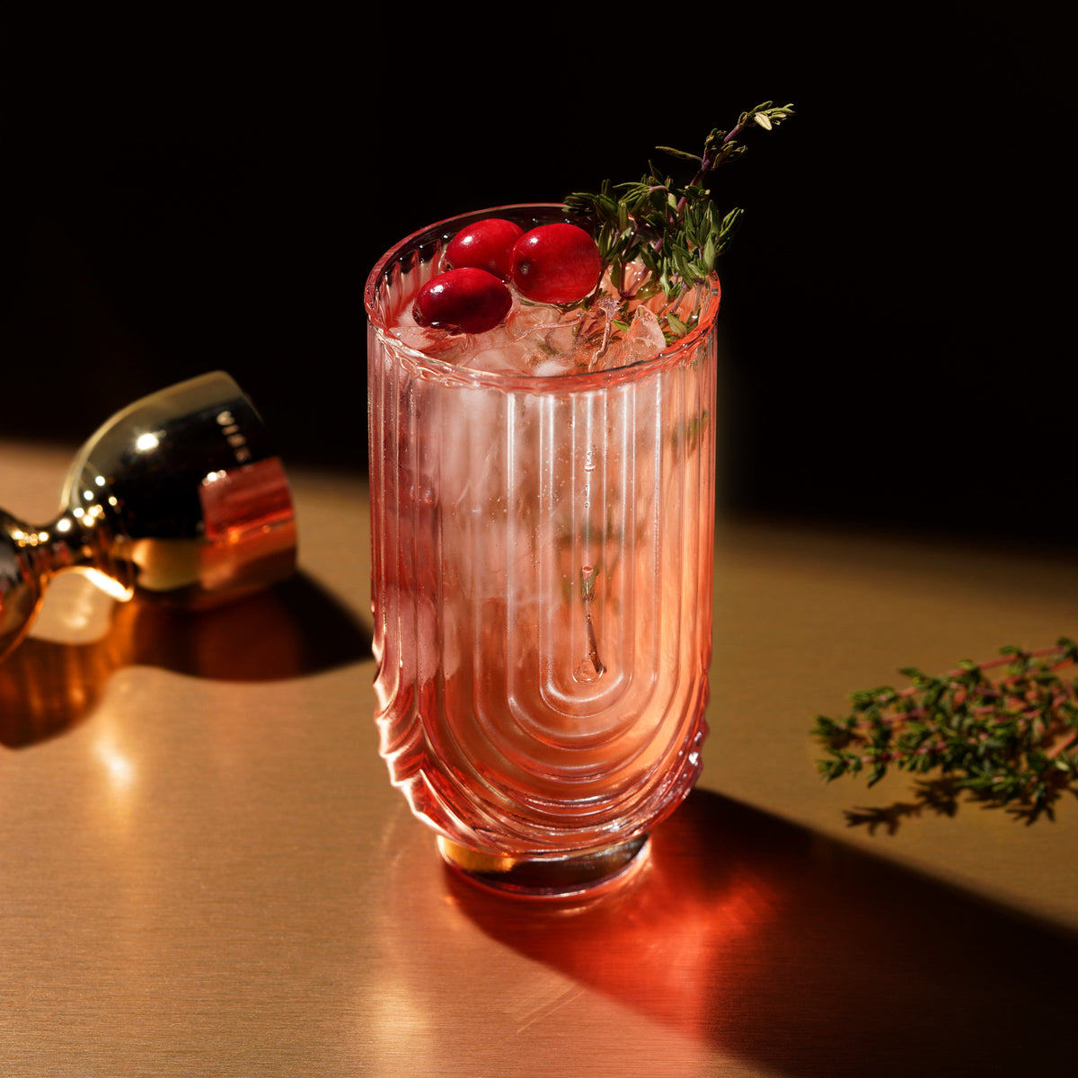Deco Gatsby Highball Glasses, Set of 2