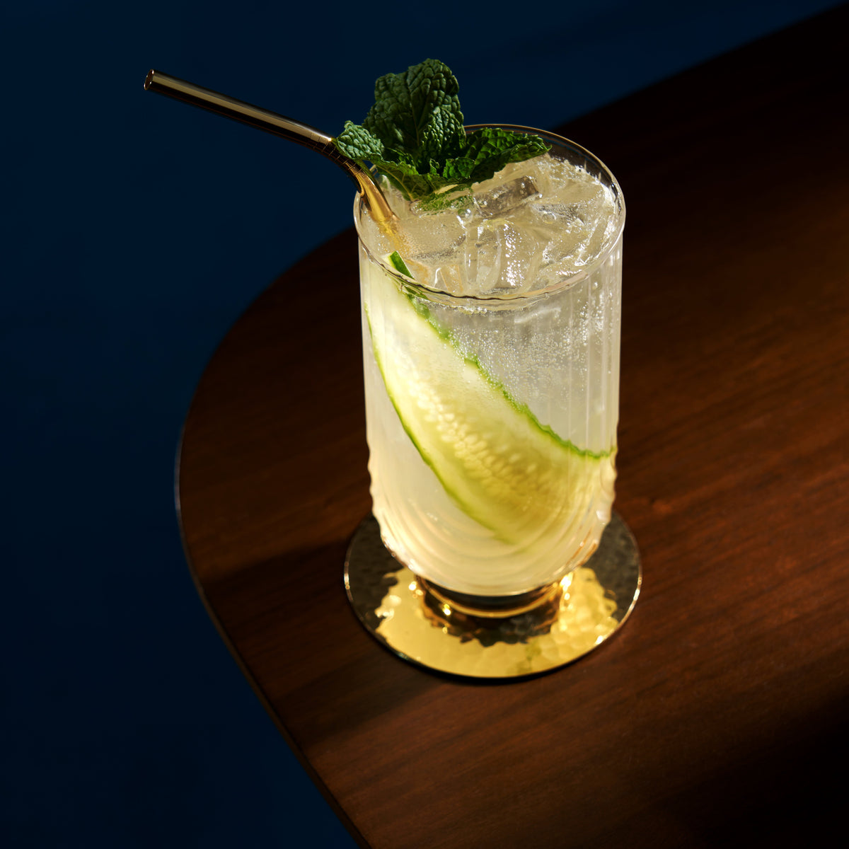 Deco Gatsby Highball Glasses, Set of 2