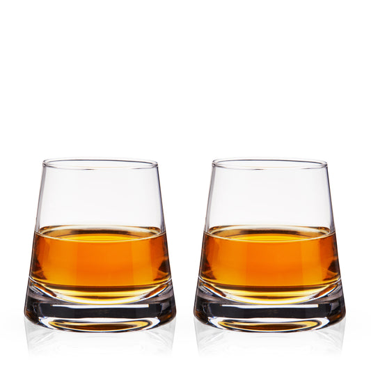 Burke Crystal Whiskey Glasses, Set of 2