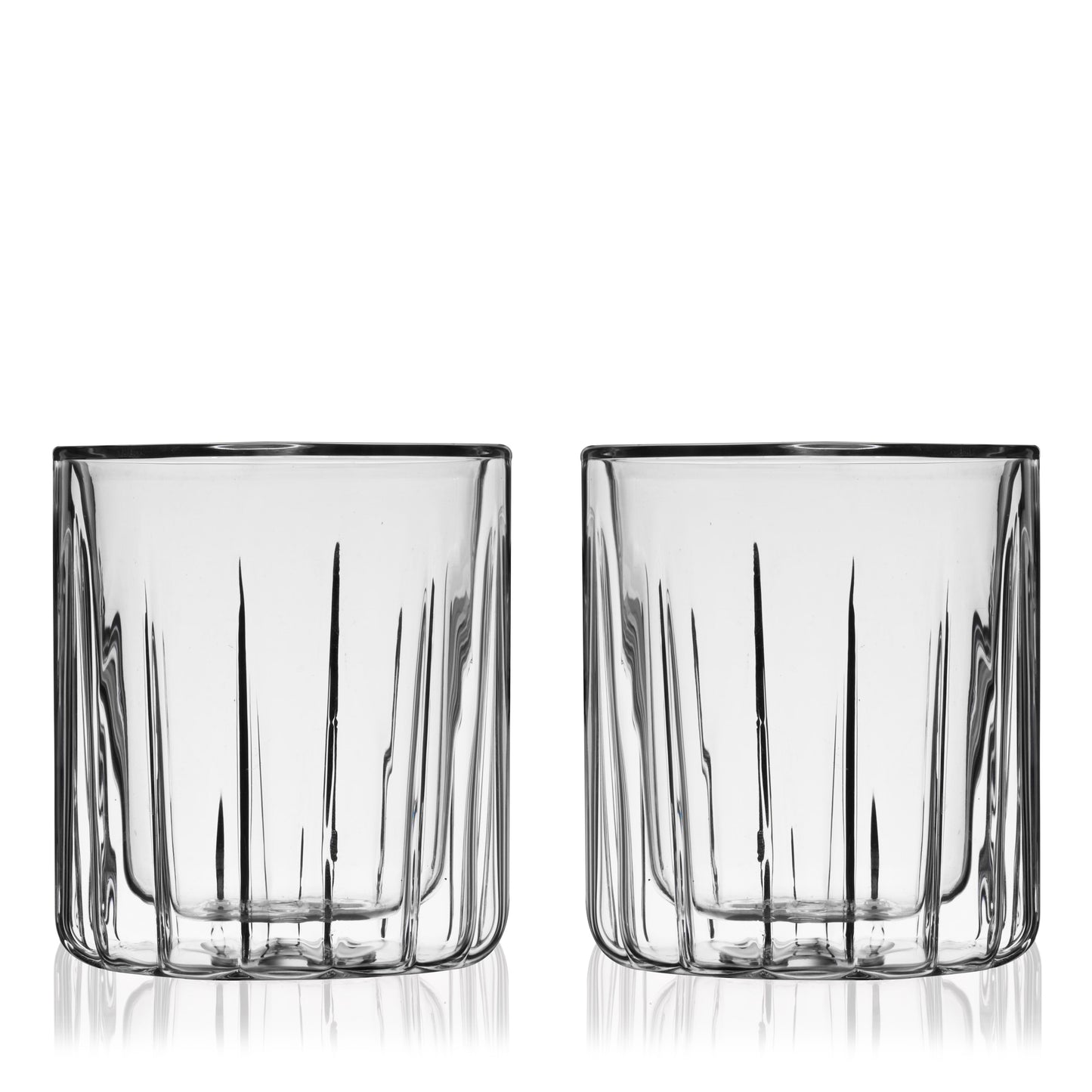 Double Walled Rocks Glasses, Set of 2