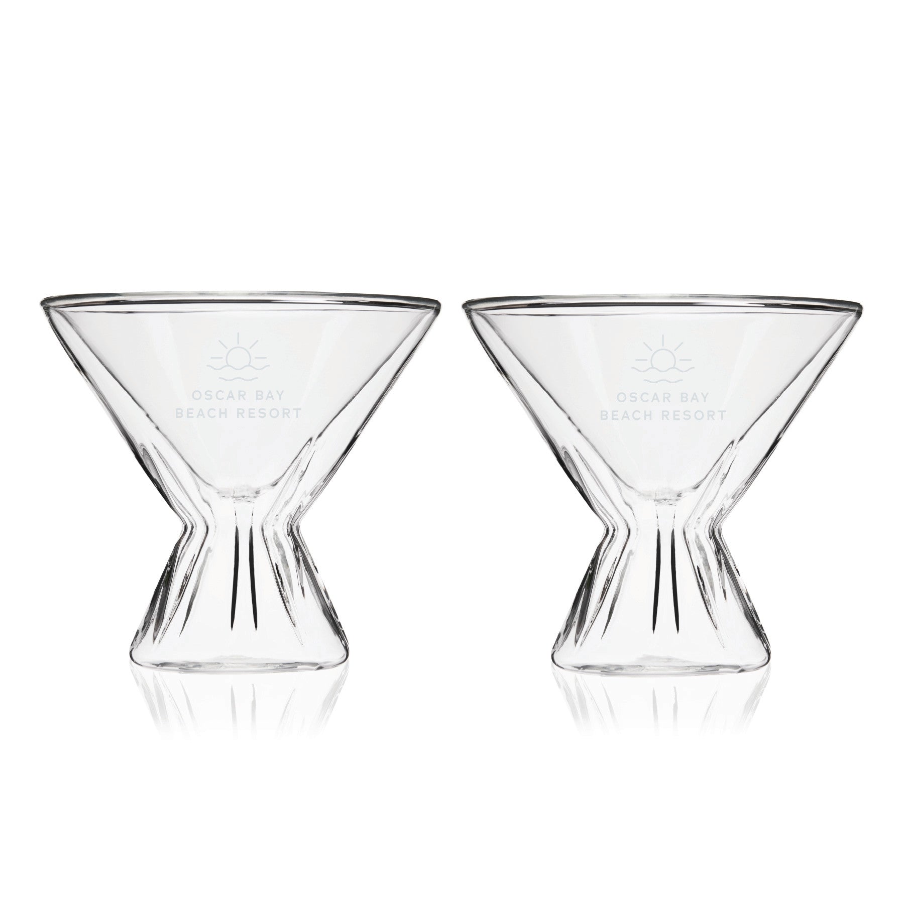 Double Walled Martini Glasses, Set of 2