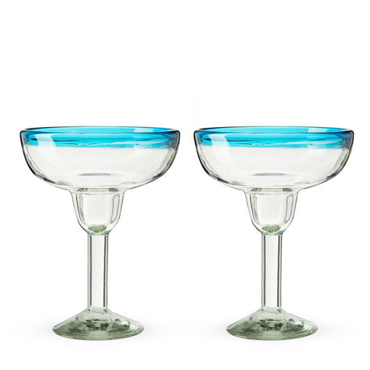 Segunda Vida Primavera Recycled Margarita Glasses, Set of 2