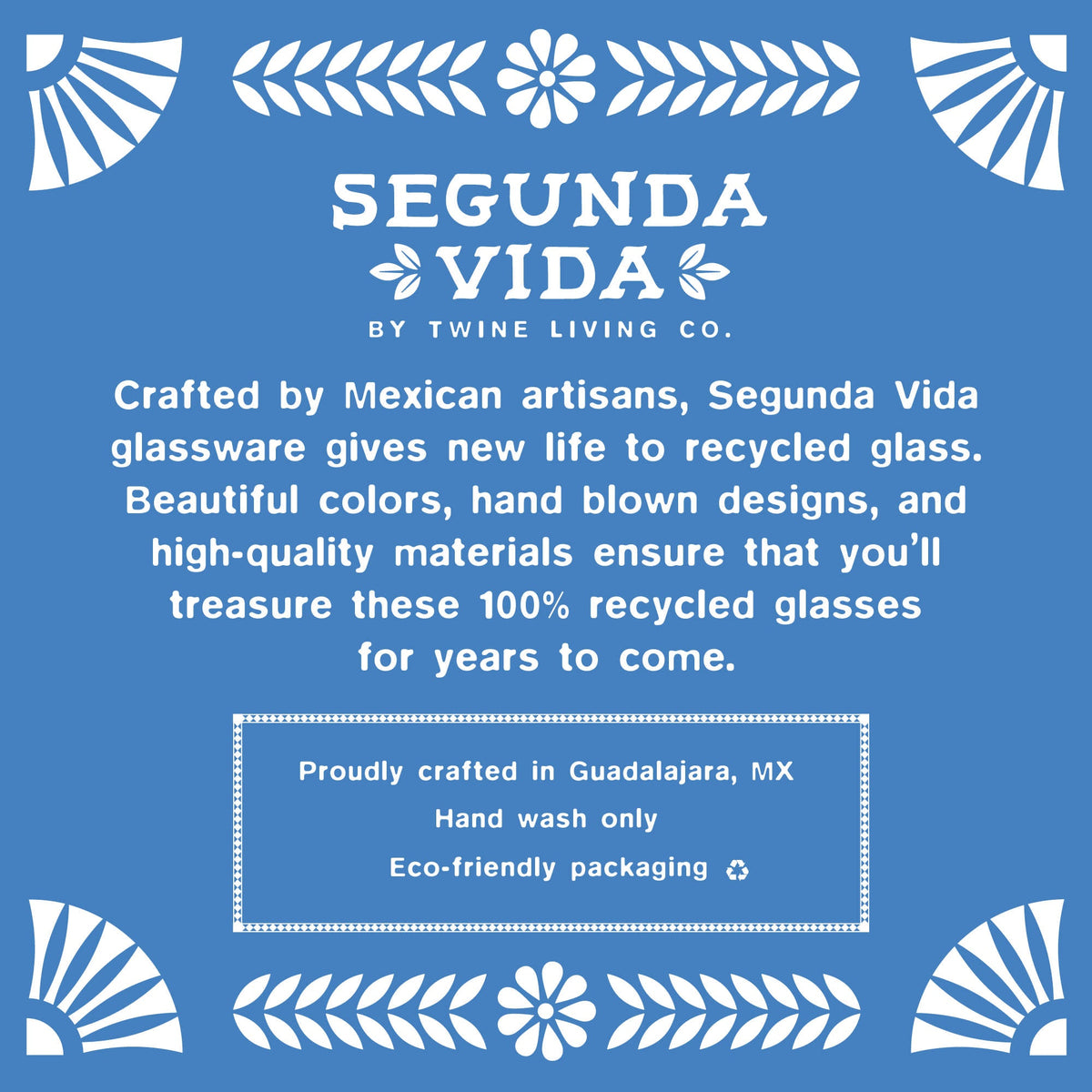 Segunda Vida Primavera Recycled Shot Glasses, Set of 4