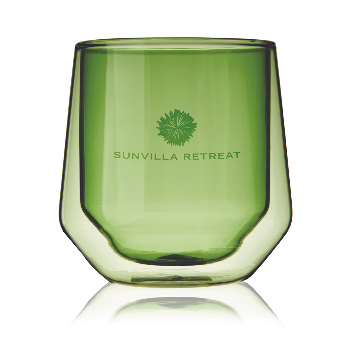 Aurora Double Walled Tumblers in Green, Set of 2