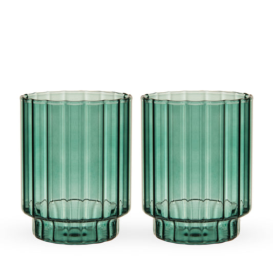 Malachite Optic Tumblers, Set of 2