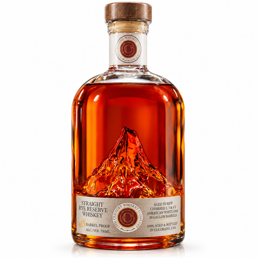13th Century Straight Rye Reserve Whiskey Mountain Edition — white background product photo