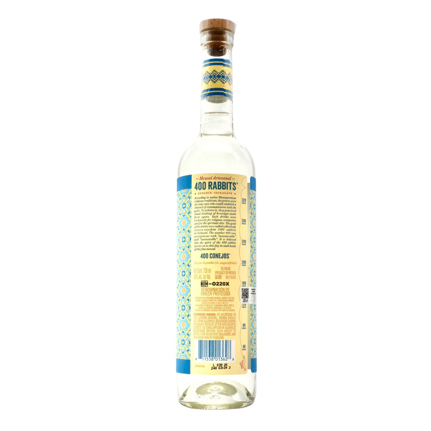 400 Conejos Mezcal Joven 750ml