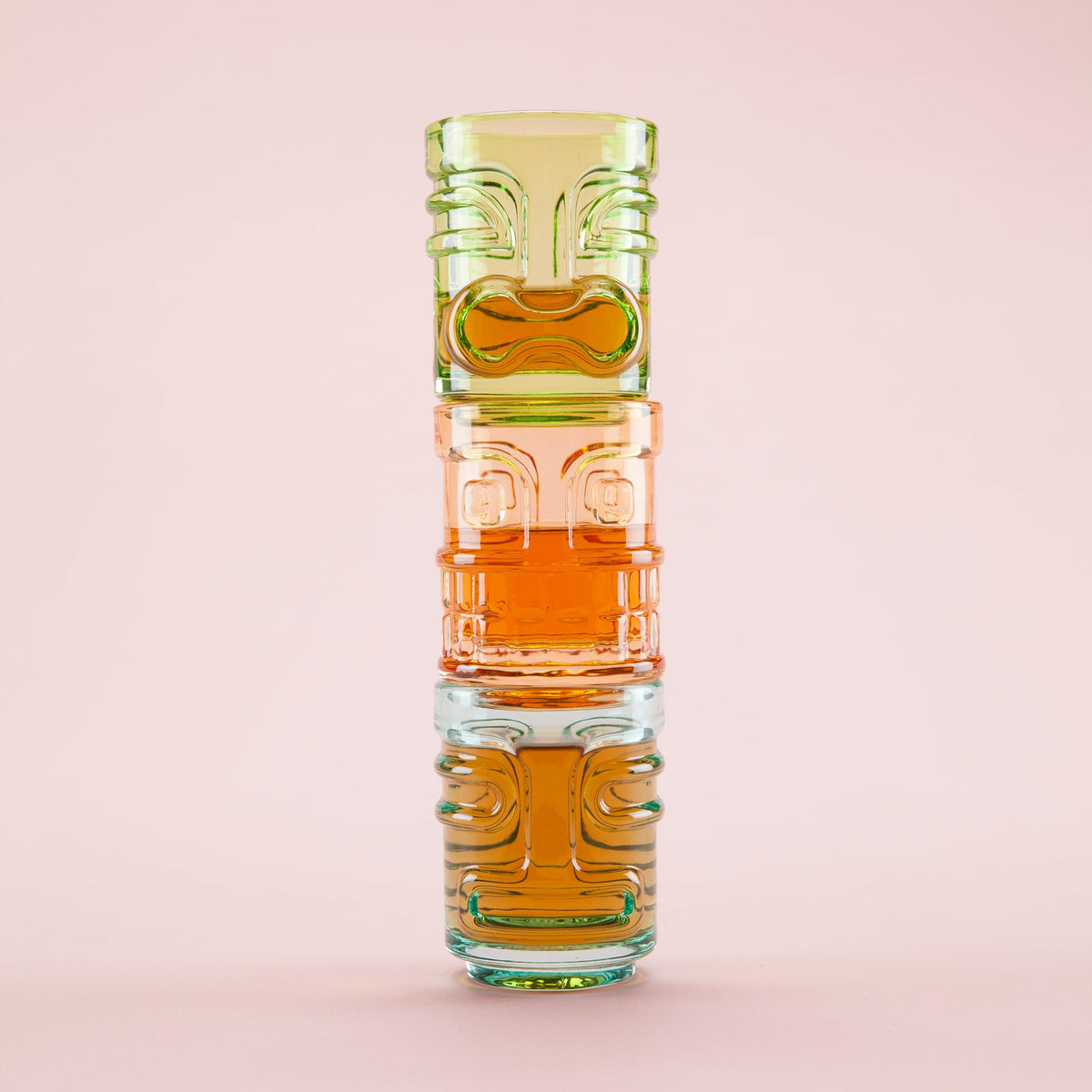 TrueZoo Tiki Trio Shot Glasses in Assorted Colors, Set of 3