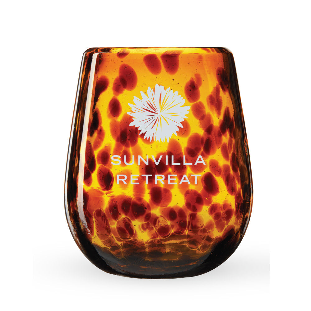 Segunda Vida Tortuga Recycled Stemless Wine Glasses, Set of 2