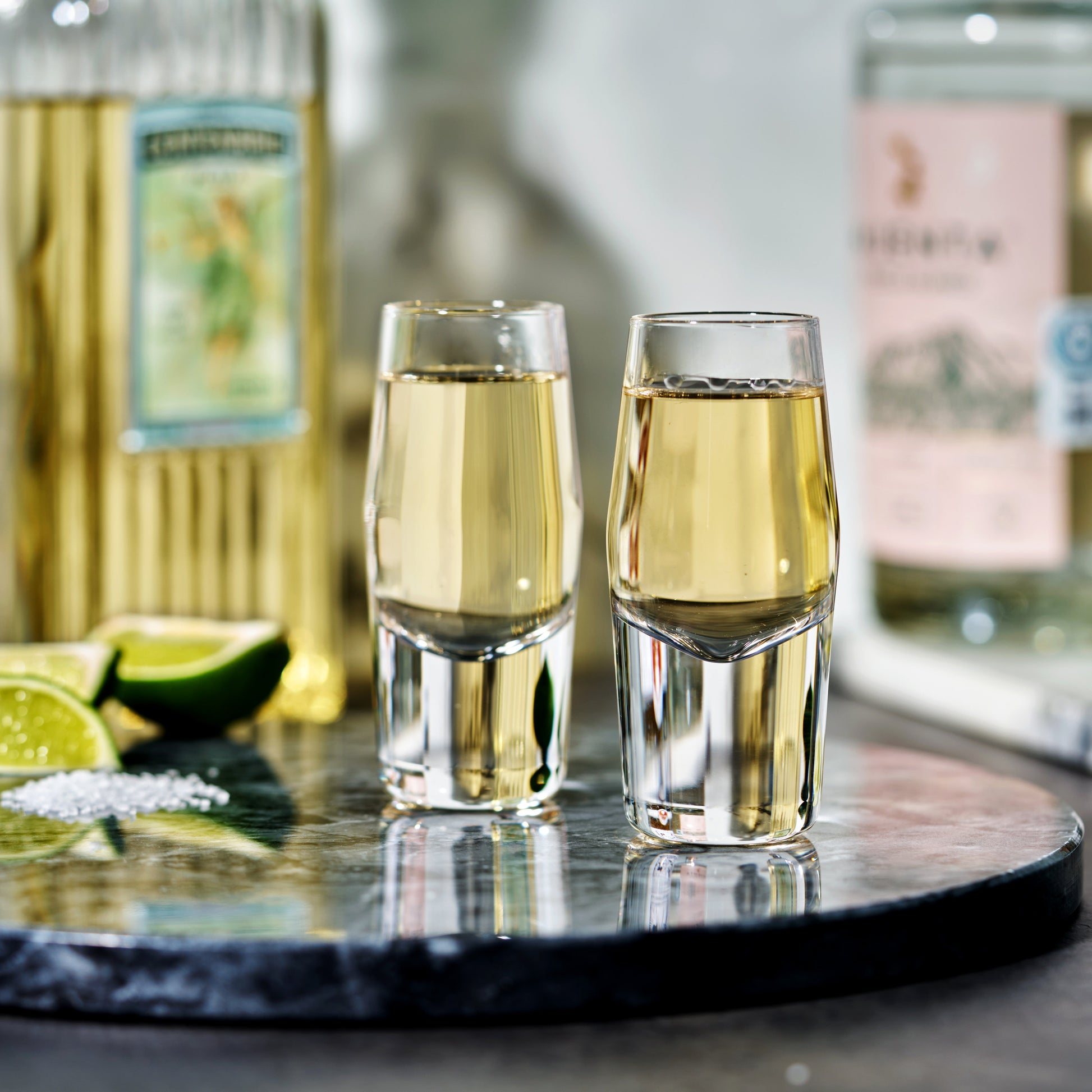 Raye Crystal Heavy Base Shot Glasses, Set of 2
