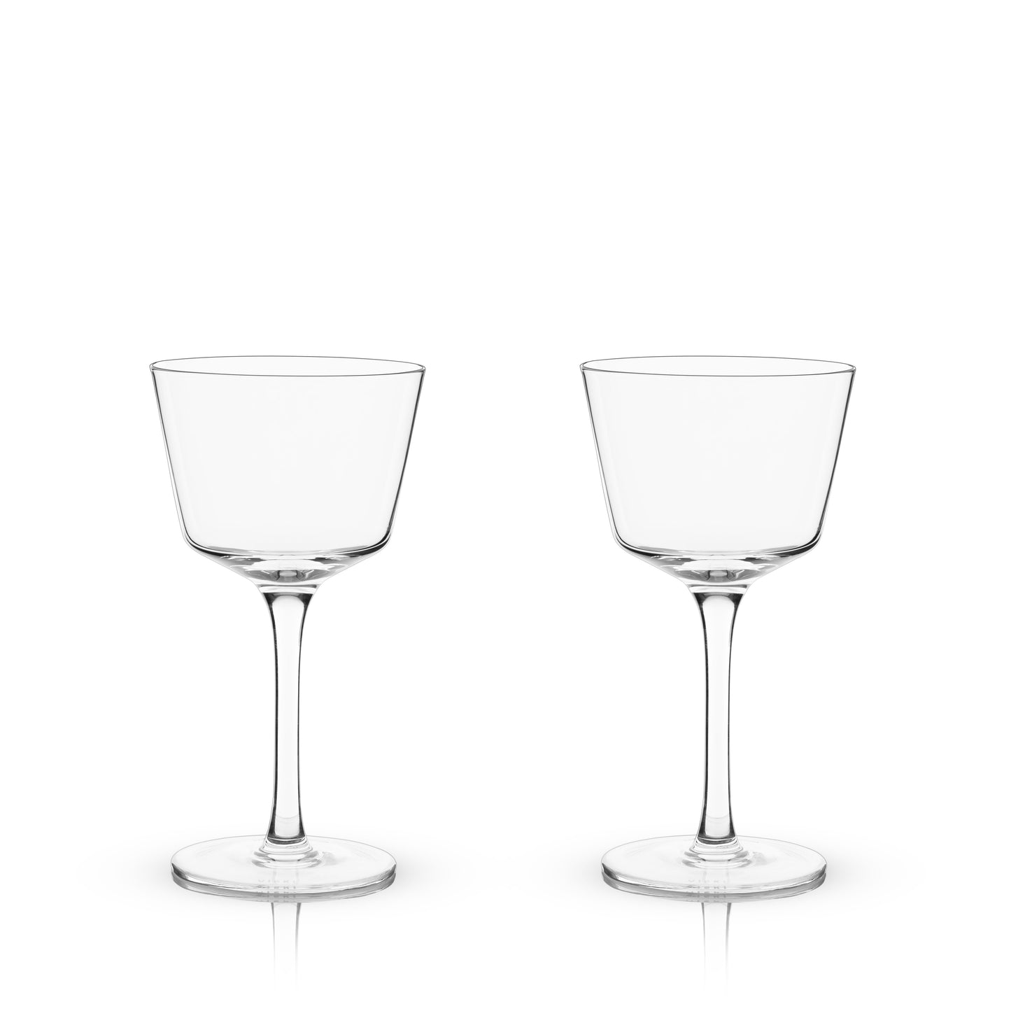 Raye Crystal Angled Nick & Nora Glasses, Set of 2