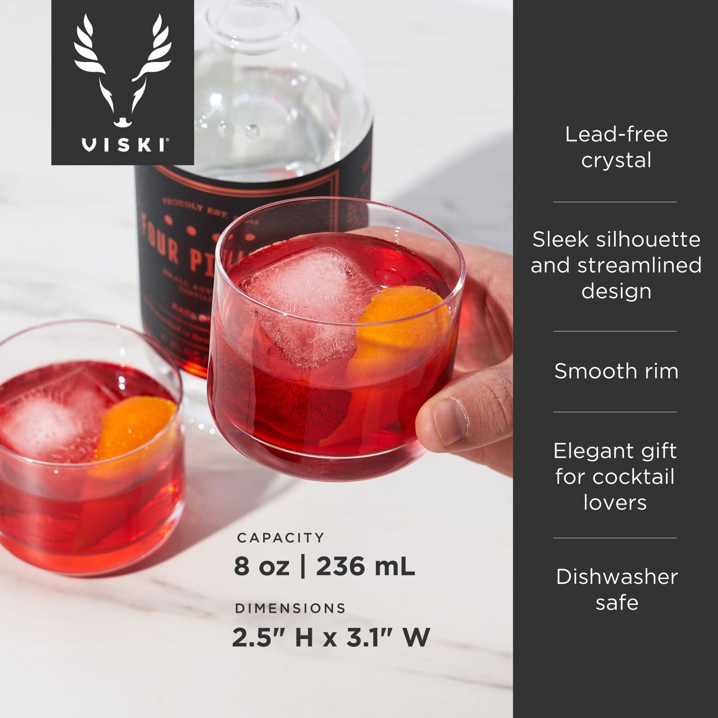 Raye Crystal Negroni Glasses, Set of 2