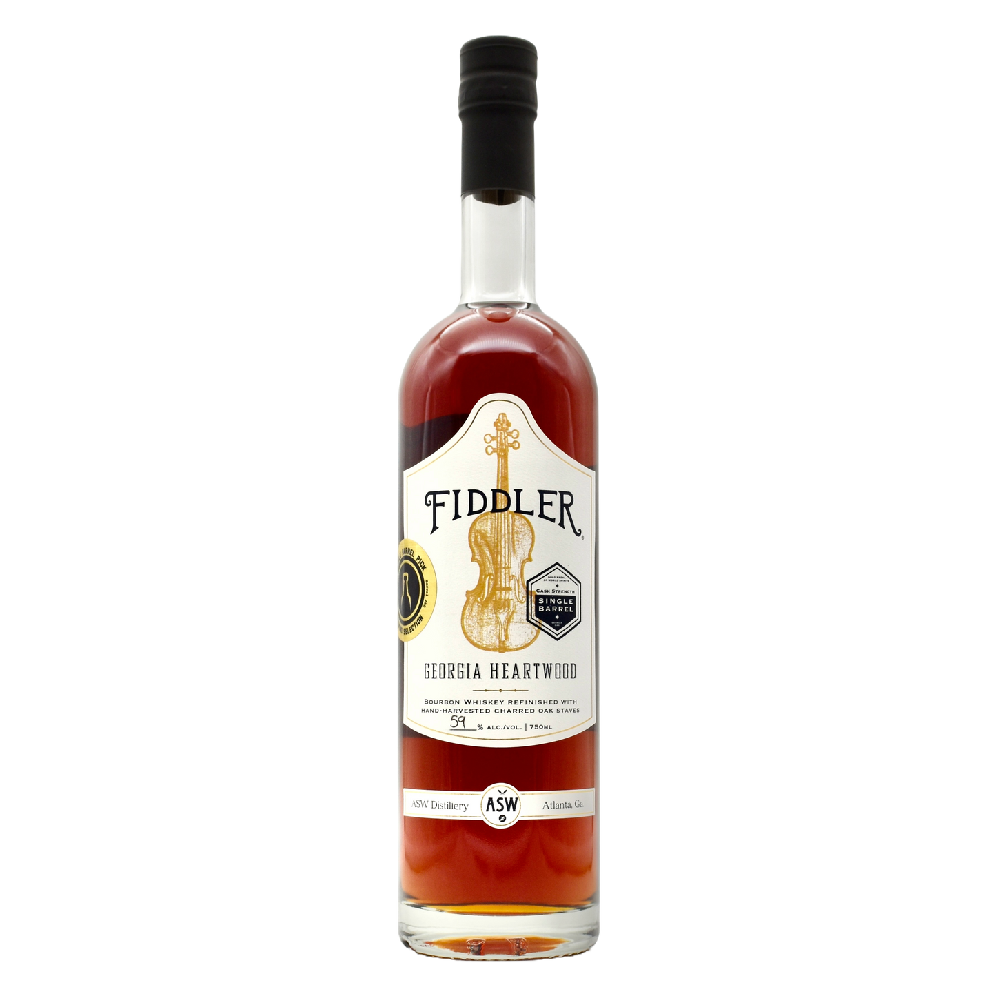 ASW Distillery Fiddler Heartwood Bourbon 750ml [Unwind Store Pick]