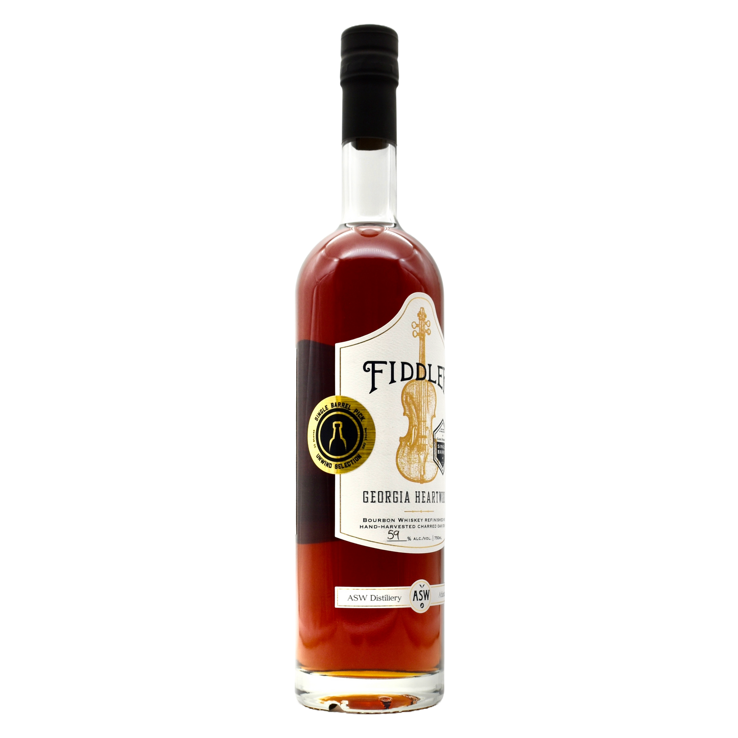 ASW Distillery Fiddler Heartwood Bourbon 750ml [Unwind Store Pick]