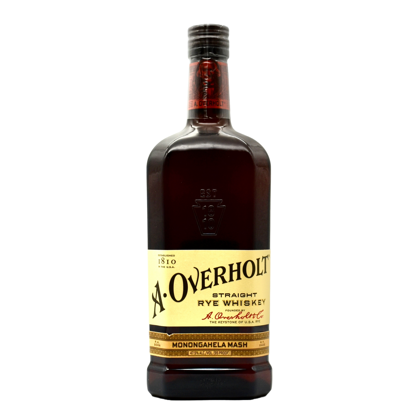 A. Overholt Rye Whiskey Monongahela 750ml