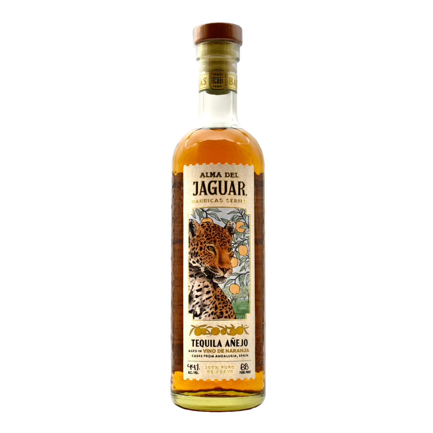 Alma del Jaguar Barricas Tequila Anejo Aged Vino de Naranja Cask 750ml
