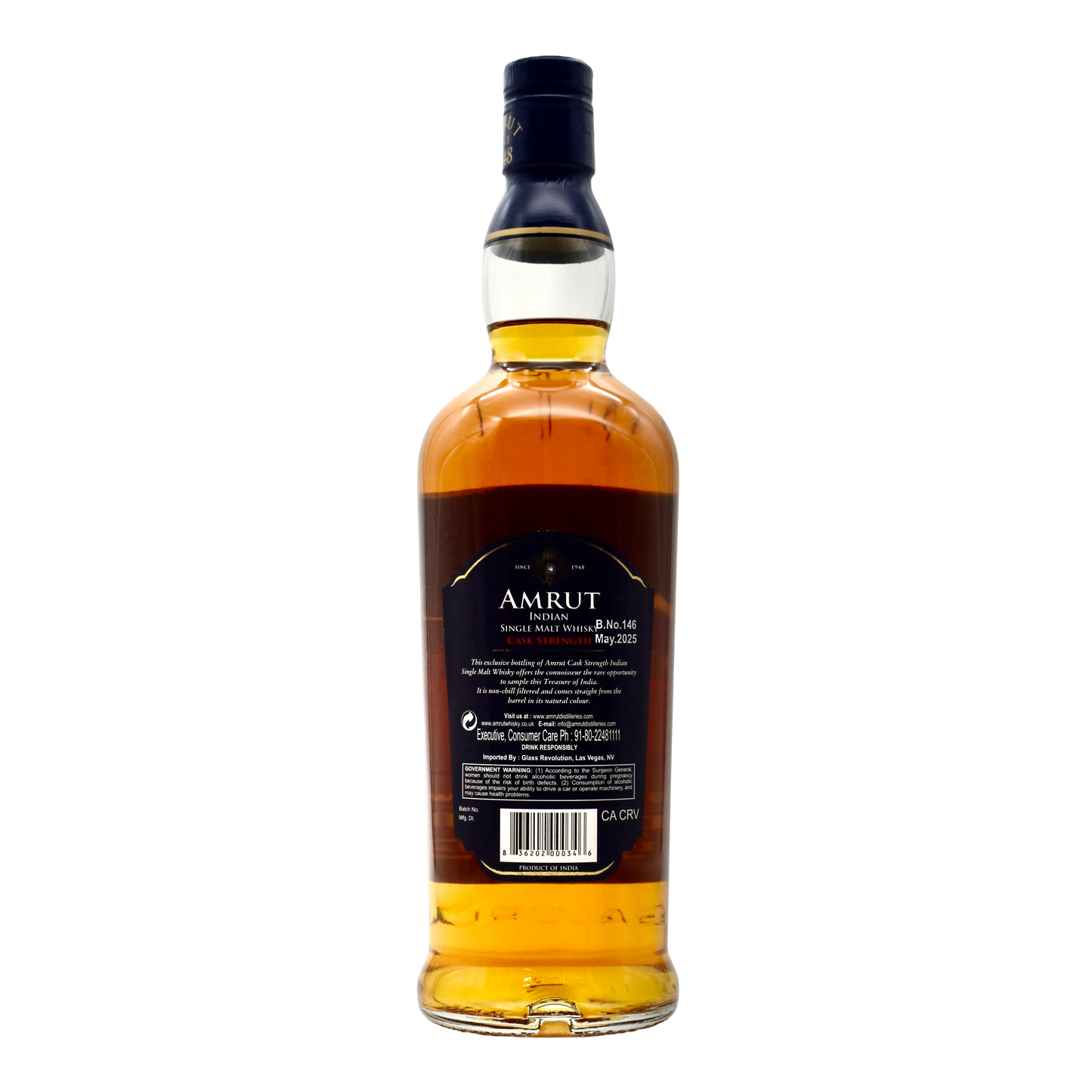 Amrut Indian Single Malt Whisky Cask Strength 750ml