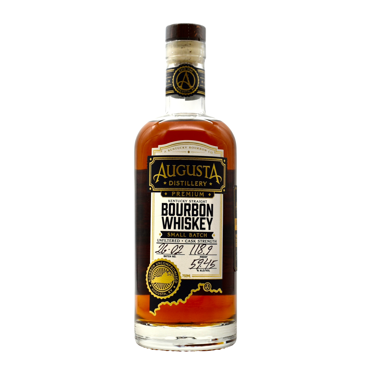 Augusta Distillery Small Batch Bourbon Cask Strength Kentucky Bourbon 750ml | Master Distiller Select