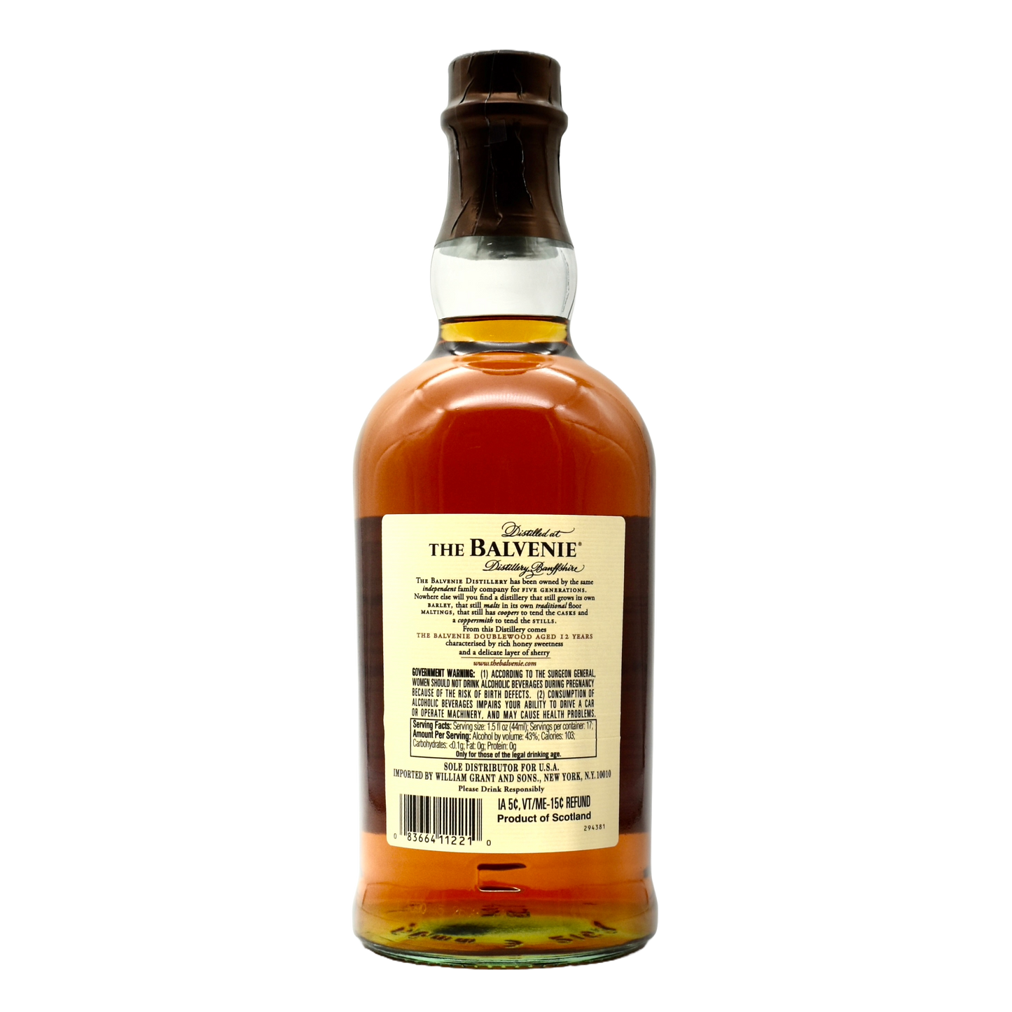 Balvenie 12 Year Scotch Whiskey 750ml