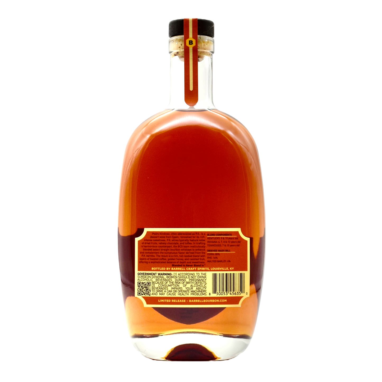Barrell Bourbon Cask Finish Series: PX Sherry 750ml