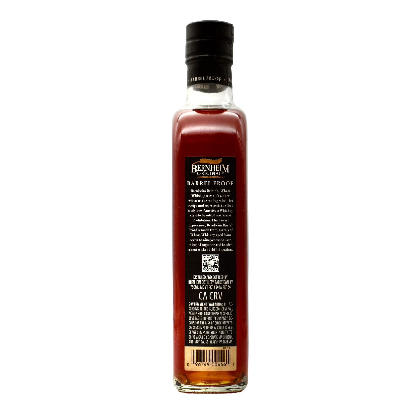 Bernheim Wheat Whiskey Barrel Proof A225 750ml