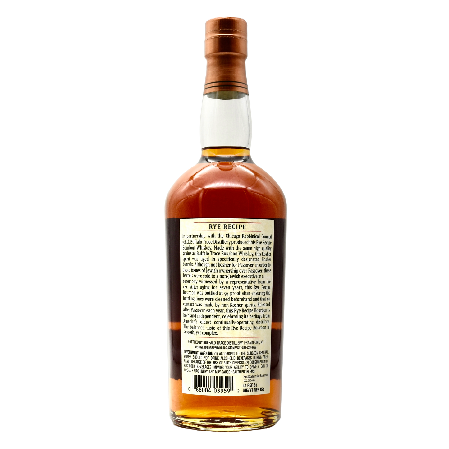 Buffalo Trace Kosher Rye Recipe 750ml | VIP Access/Combo