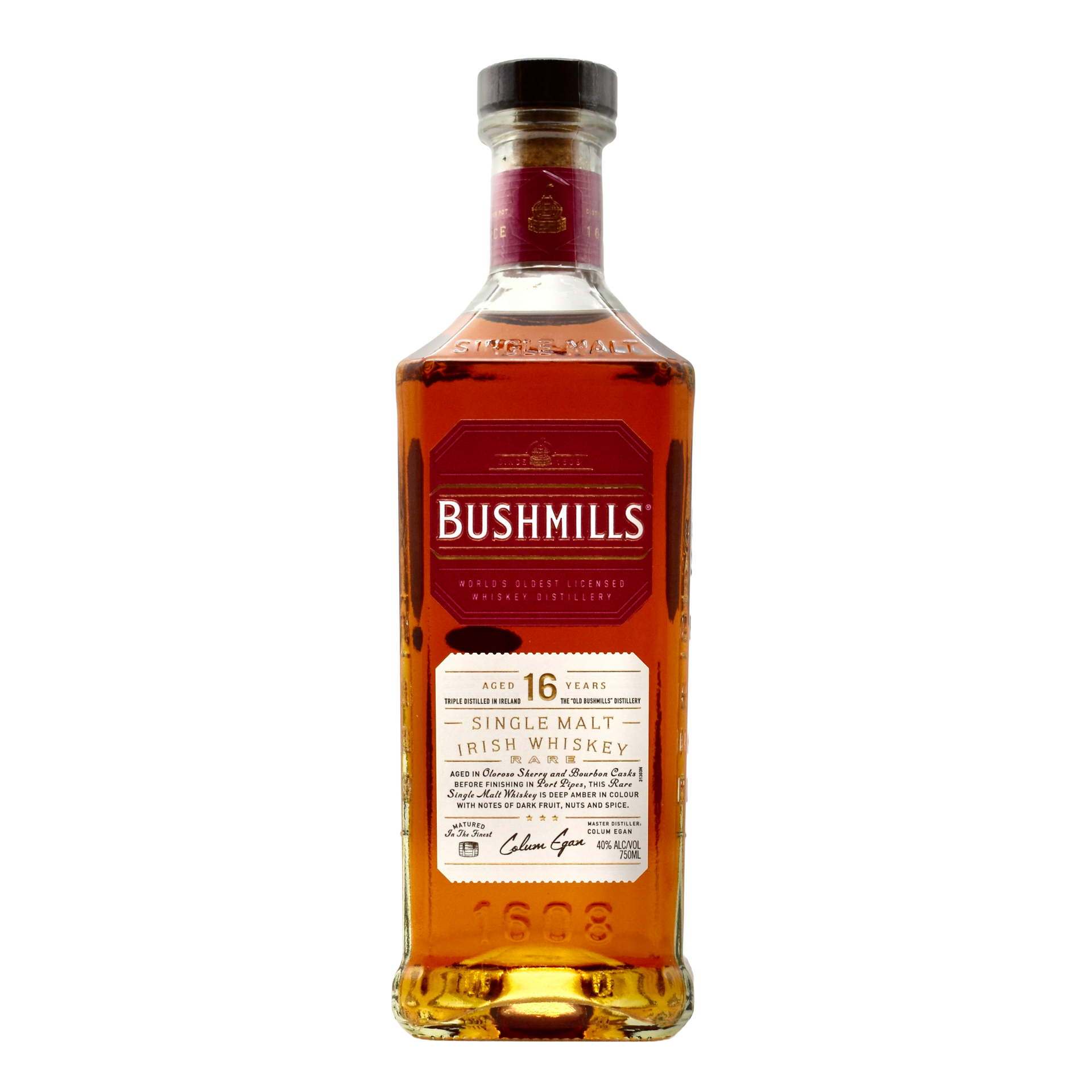 Bushmills 16 Year Old Single Malt Irish Whisky 750ml | Three Cask