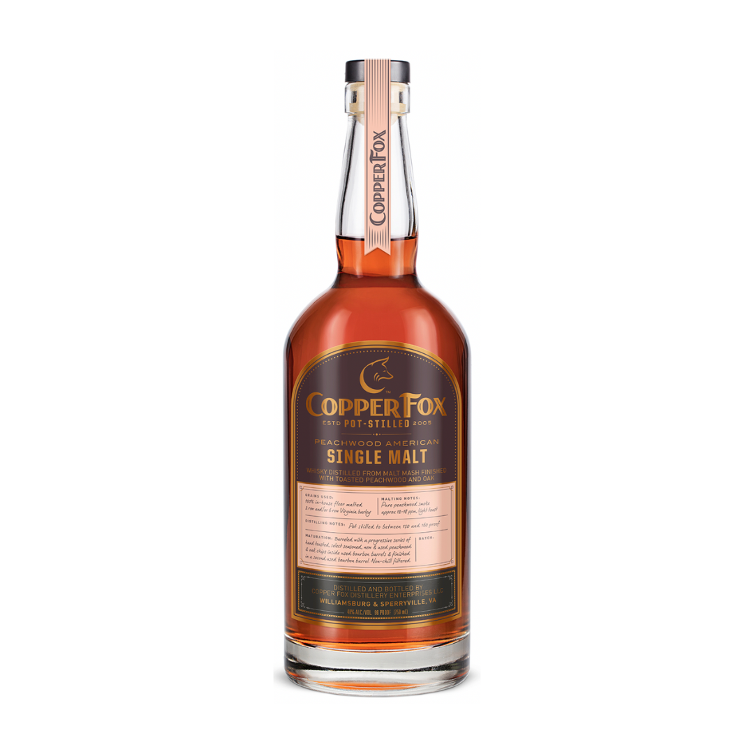 Copper Fox Peachwood American Single Malt Whisky 750ml