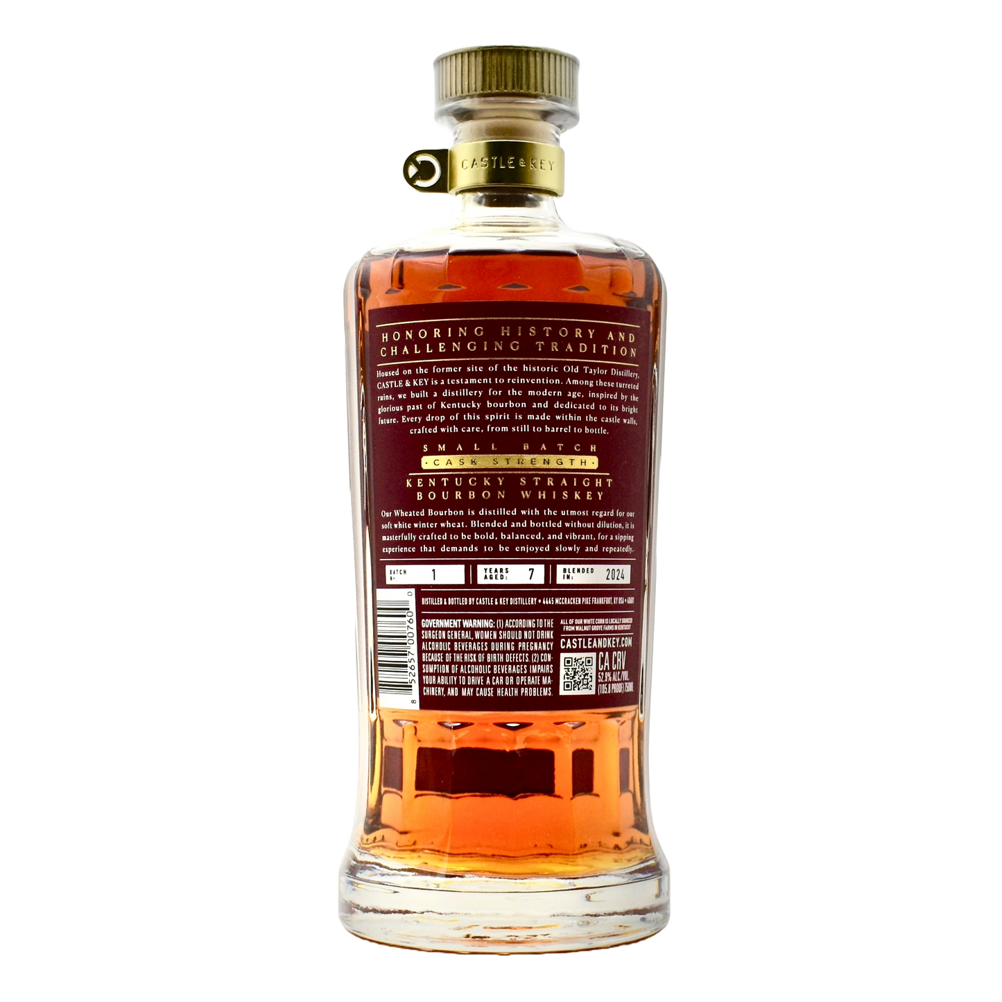 Castle & Key Bourbon Wheated Cask Strength 750ml