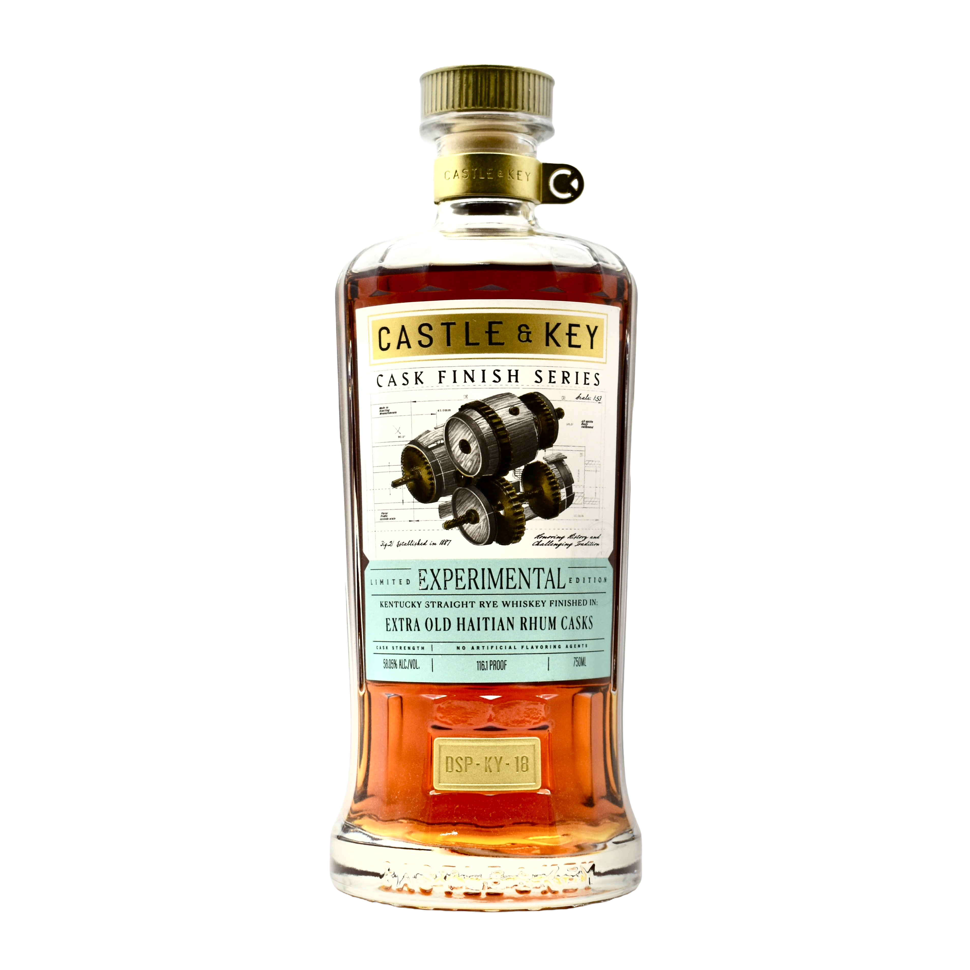 Castle & Key Rye Whiskey Experimental Series 2025 Extra Old Haitian ...