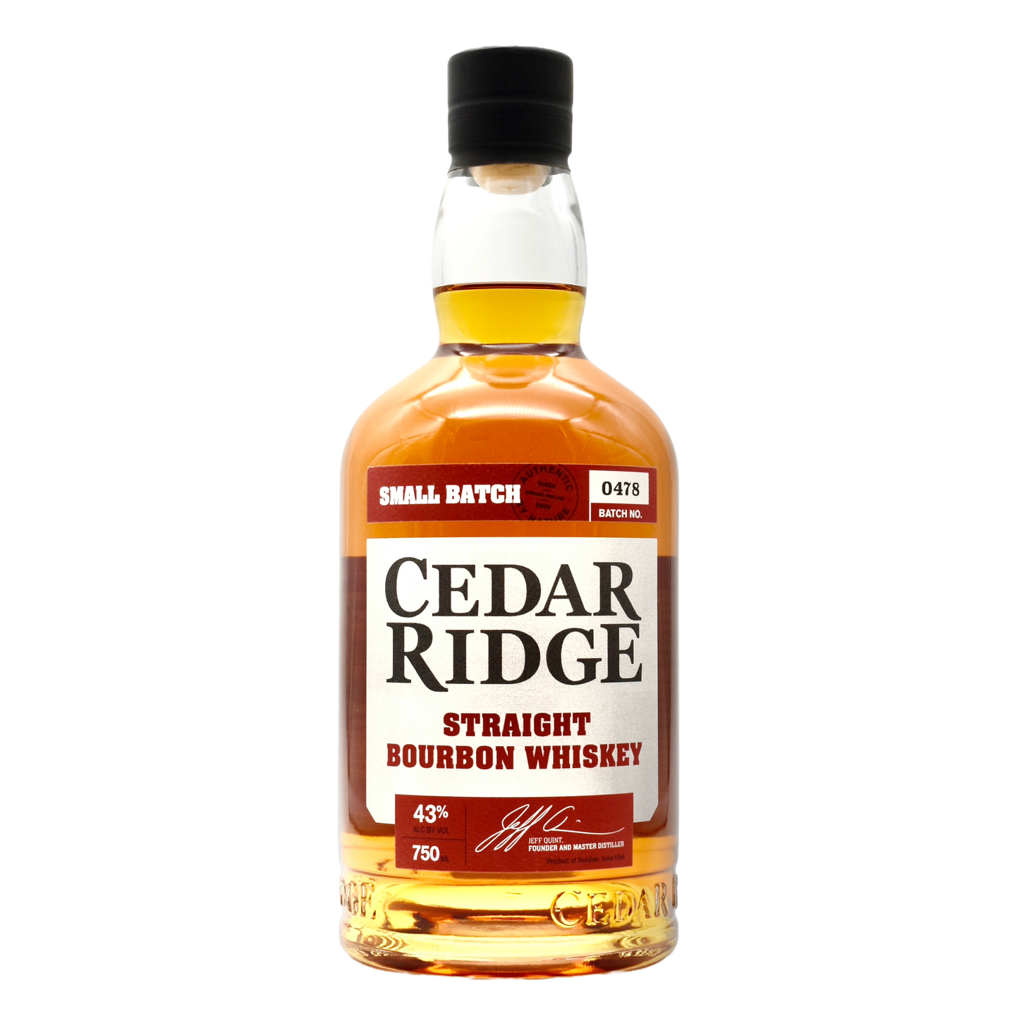 Cedar Ridge Iowa Straight Bourbon Whiskey 750ml