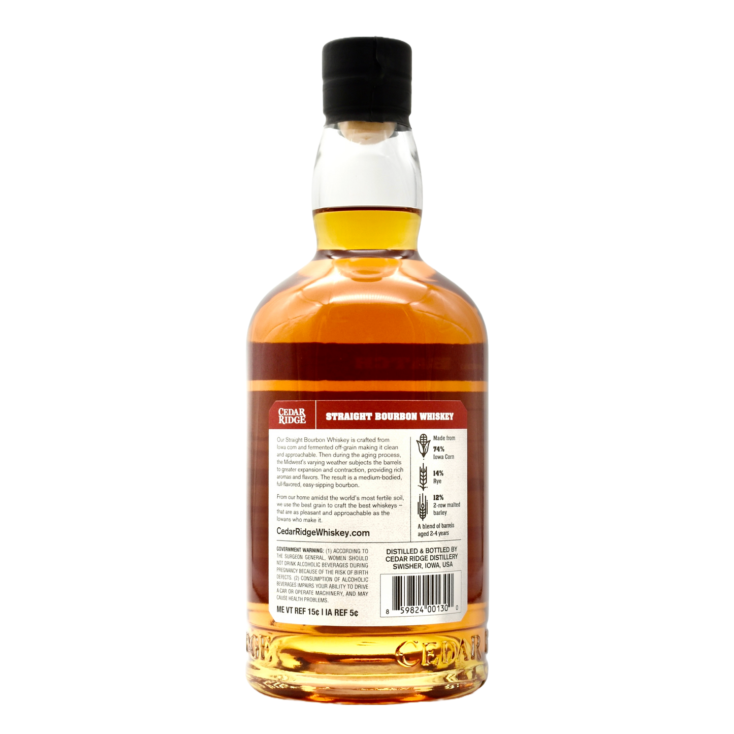 Cedar Ridge Iowa Straight Bourbon Whiskey 750ml