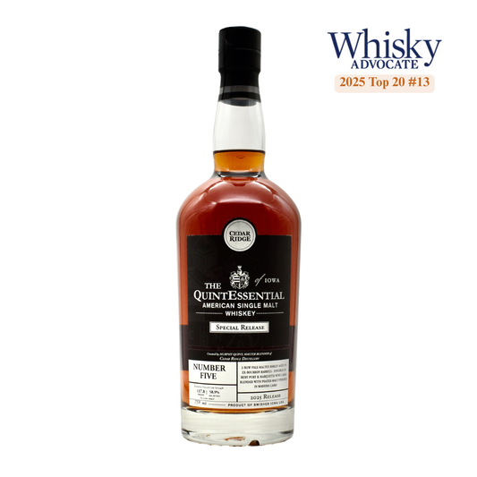 Cedar Ridge QuintEssential Special Release Number Five Single Malt Whiskey 750ml