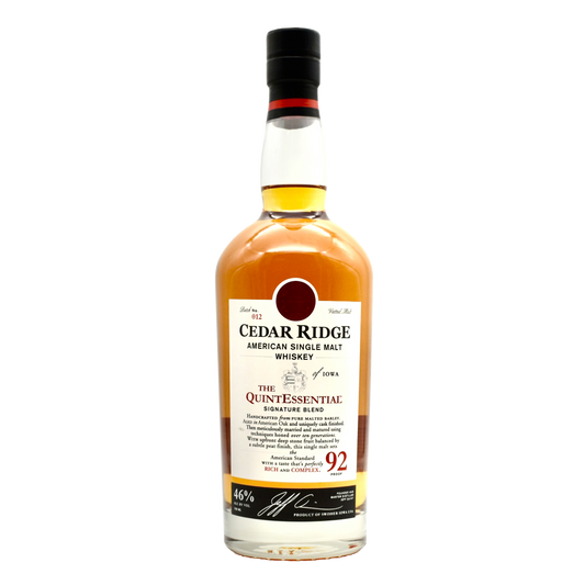 Cedar Ridge Single Malt Quintessential 750ml