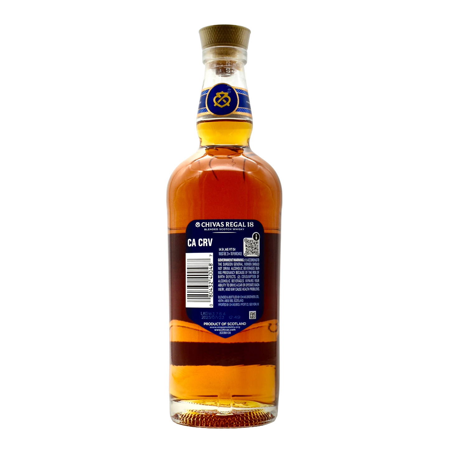 Chivas Regal 18 Year Old Blended Scotch Whisky 750ml