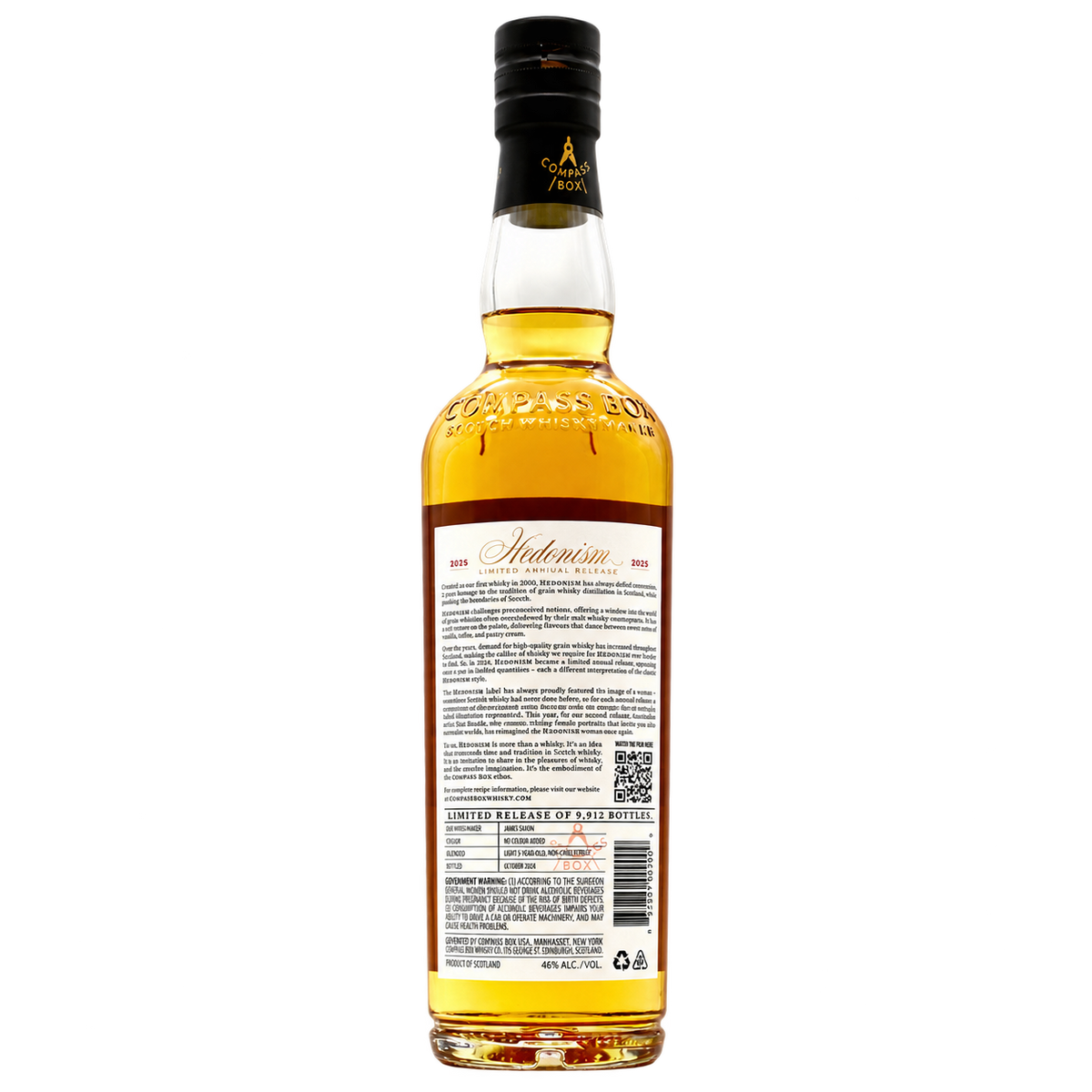 Compass Box Hedonism Blended Grain Scotch Whisky 2025