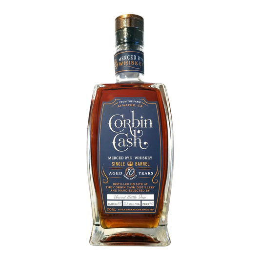 [PRE-ORDER] Corbin Cash 10 Year Single Barrel Merced Rye Whiskey 750ml (Hazmat: 145pf) [Unwind Store Pick]