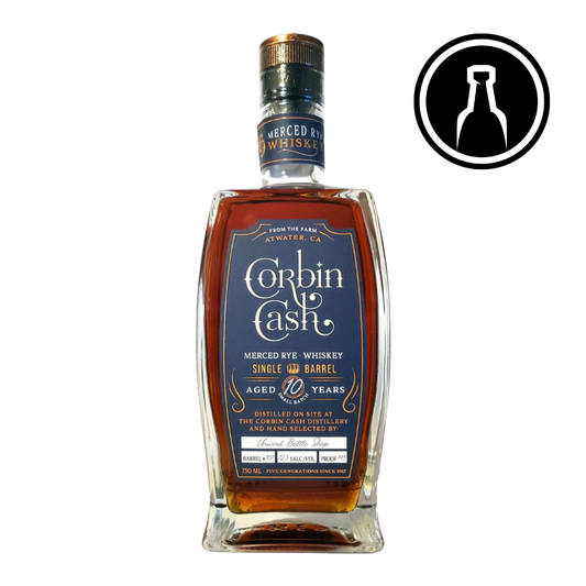 [PRE-ORDER] Corbin Cash 10 Year Single Barrel Merced Rye Whiskey 750ml (Hazmat: 145pf) [Unwind Store Pick]