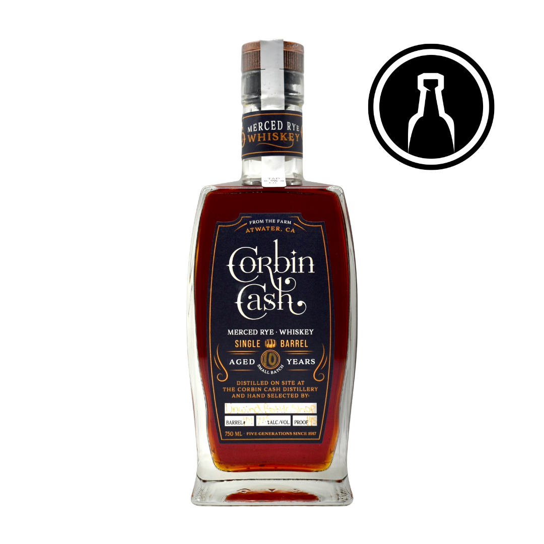 Corbin Cash 10 Year Single Barrel Merced Rye Whiskey Hazmat 145 Proof - Selected by Unwind