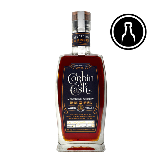 Corbin Cash 10 Year Single Barrel Merced Rye Whiskey Hazmat 145 Proof - Selected by Unwind