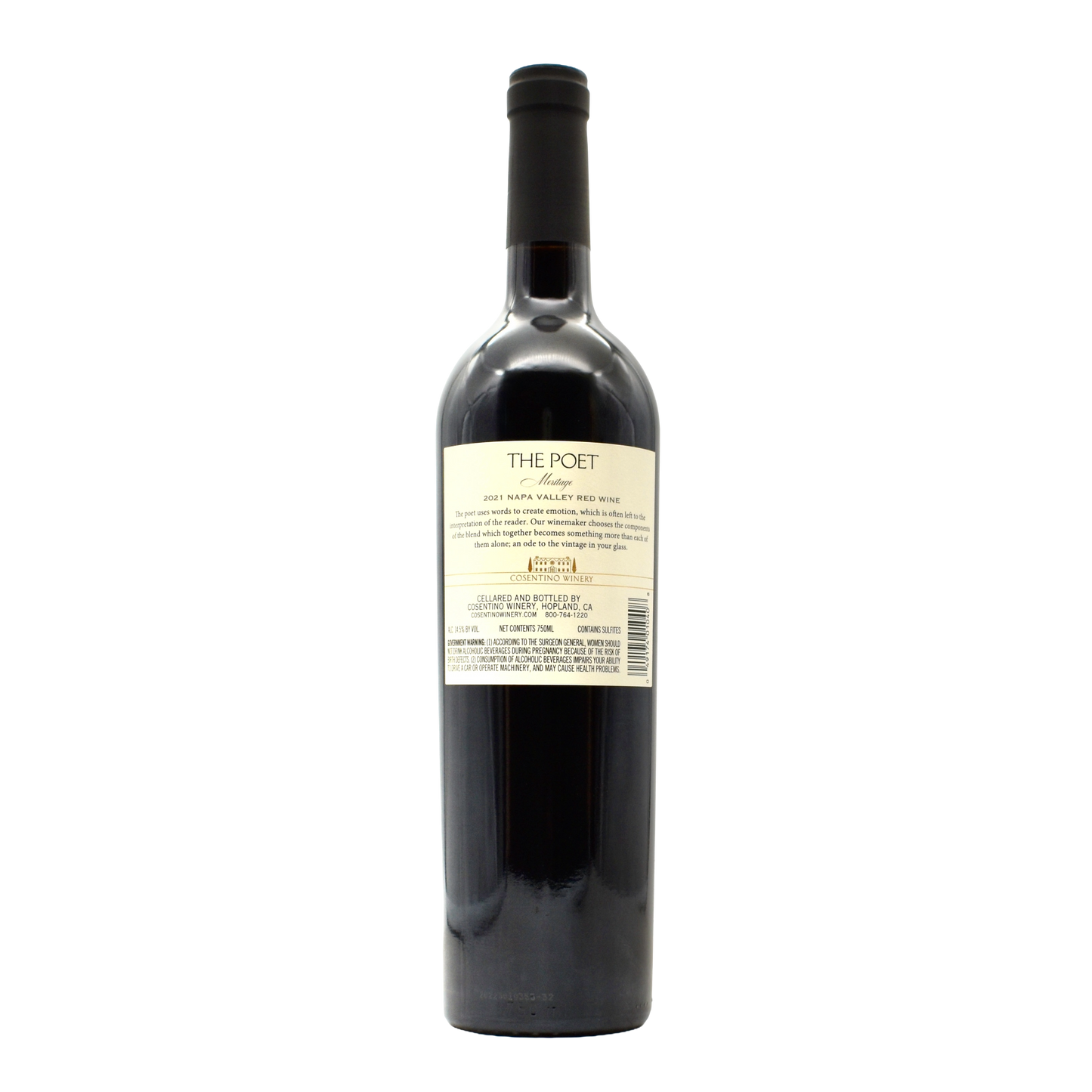 Cosentino Winery The Poet Meritage Napa Valley Red Wine 2021 750ml