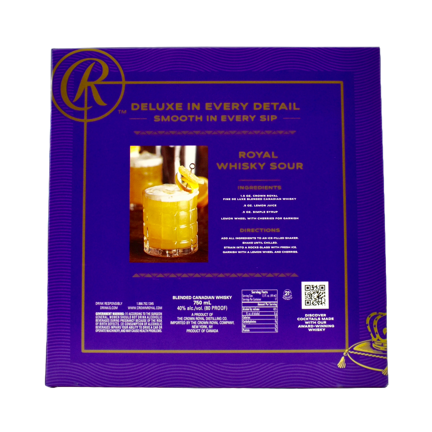 Crown Royal Whiskey 750ml with Flask