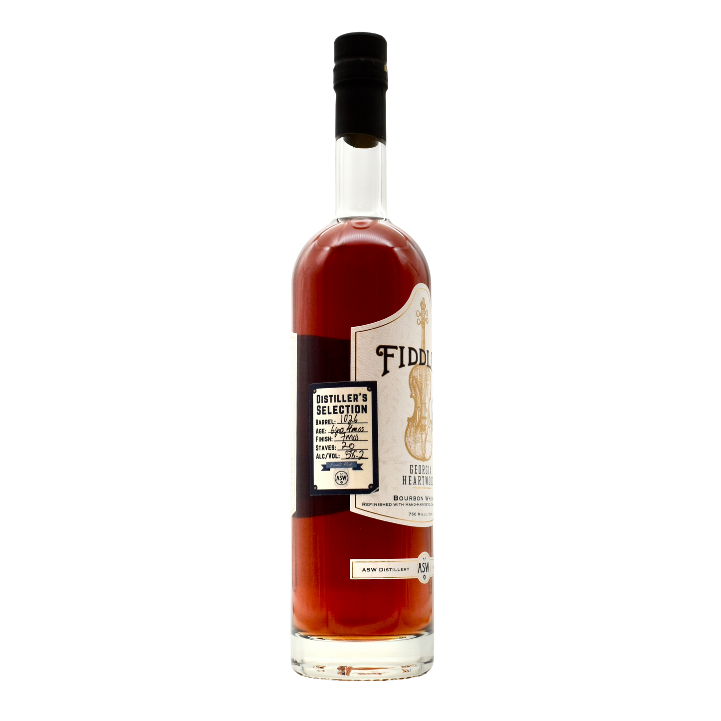 ASW Distillery Fiddler Georgia Heartwood Single Barrel Bourbon 750ml | Distiller's Selection