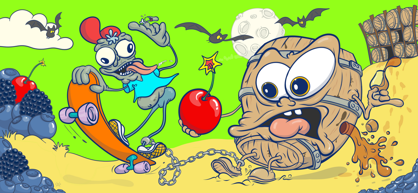 River Roots Single Barrel Kentucky Bourbon 750ml: Original Artwork "Flavor Bomb 2" - Selected by Unwind