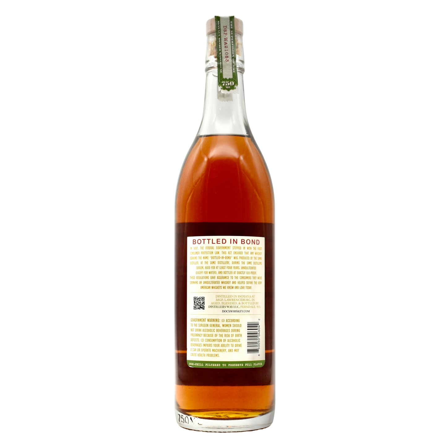 Doc Swinsons Rye Whiskey Bottled In Bond 750ml