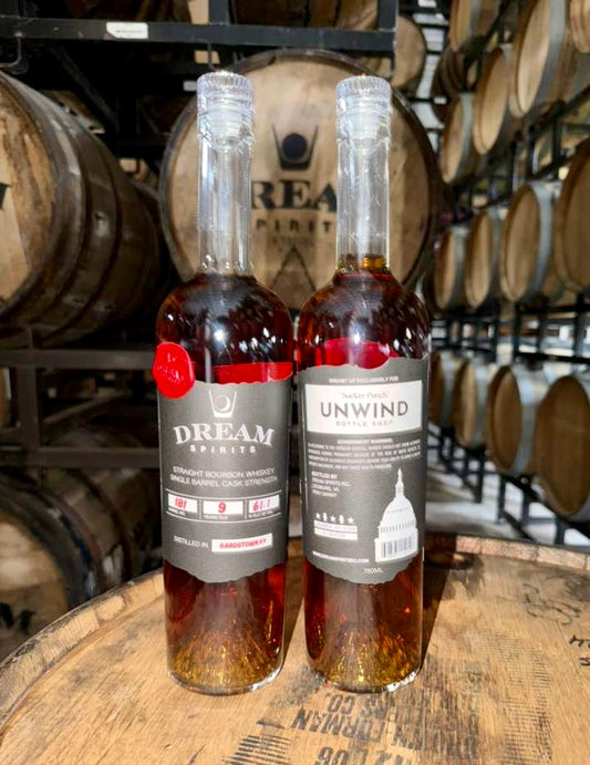 Dream Spirits Kentucky Bourbon Cask Strength 9 Year Single Barrel "Sucker Punch" 750ml  - Selected by Unwind