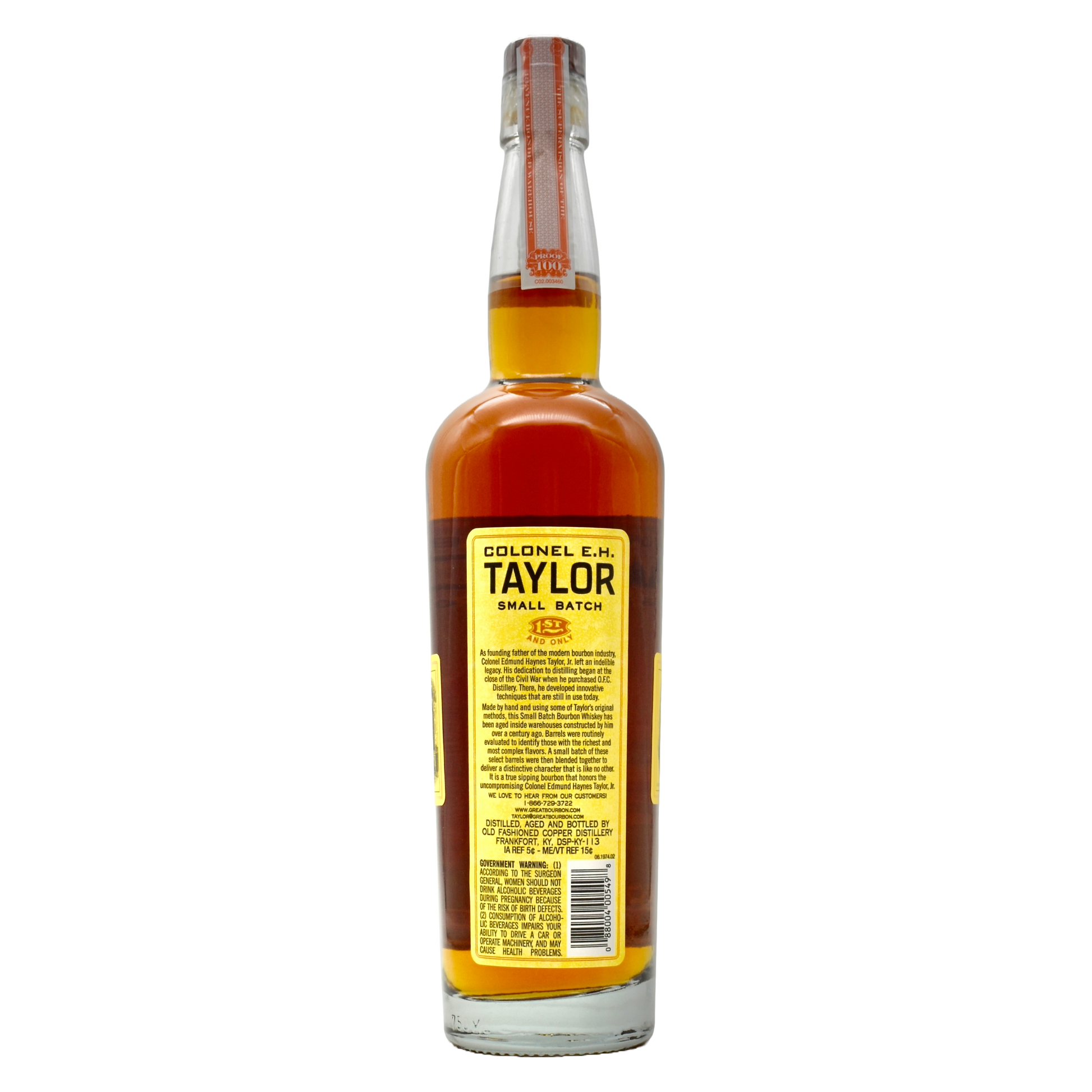 E.H. Taylor Small Batch Bourbon 750ml - Bottled-in-Bond Kentucky E.H. Taylor Small Batch Bourbon 750ml - Bottled-in-Bond Kentucky