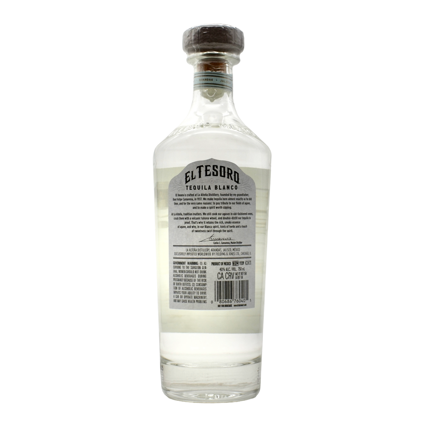 El Tesoro Tequila Blanco 750ml